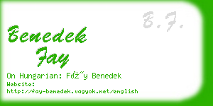 benedek fay business card